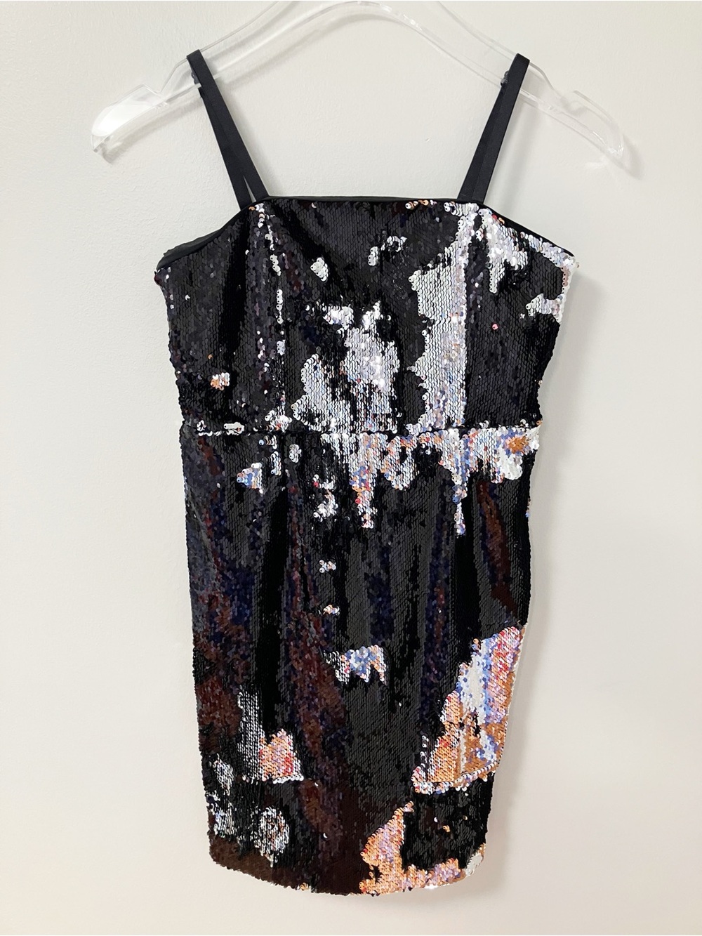 Milly Minis | Black Silver Sequin Dress 14 Dance Disco Holiday Party Y2K